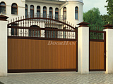 Автоматические откатные ворота арочные с пиками Doorhan SLG-A 5000x3000