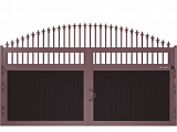 Уличные распашные ворота DoorHan с пиками 3100x1800